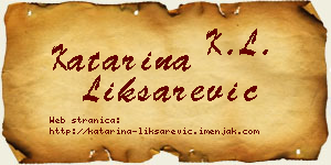 Katarina Liksarević vizit kartica